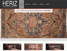 Tablet Screenshot of herizfineantiquepersianrugs.com